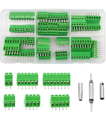 WJ-1 コネクタ 10個セット 15A 300V uxcell 10 Pcs LC1 AC300V 15A 5.08mm Pitch 2P PCB Mount Terminal